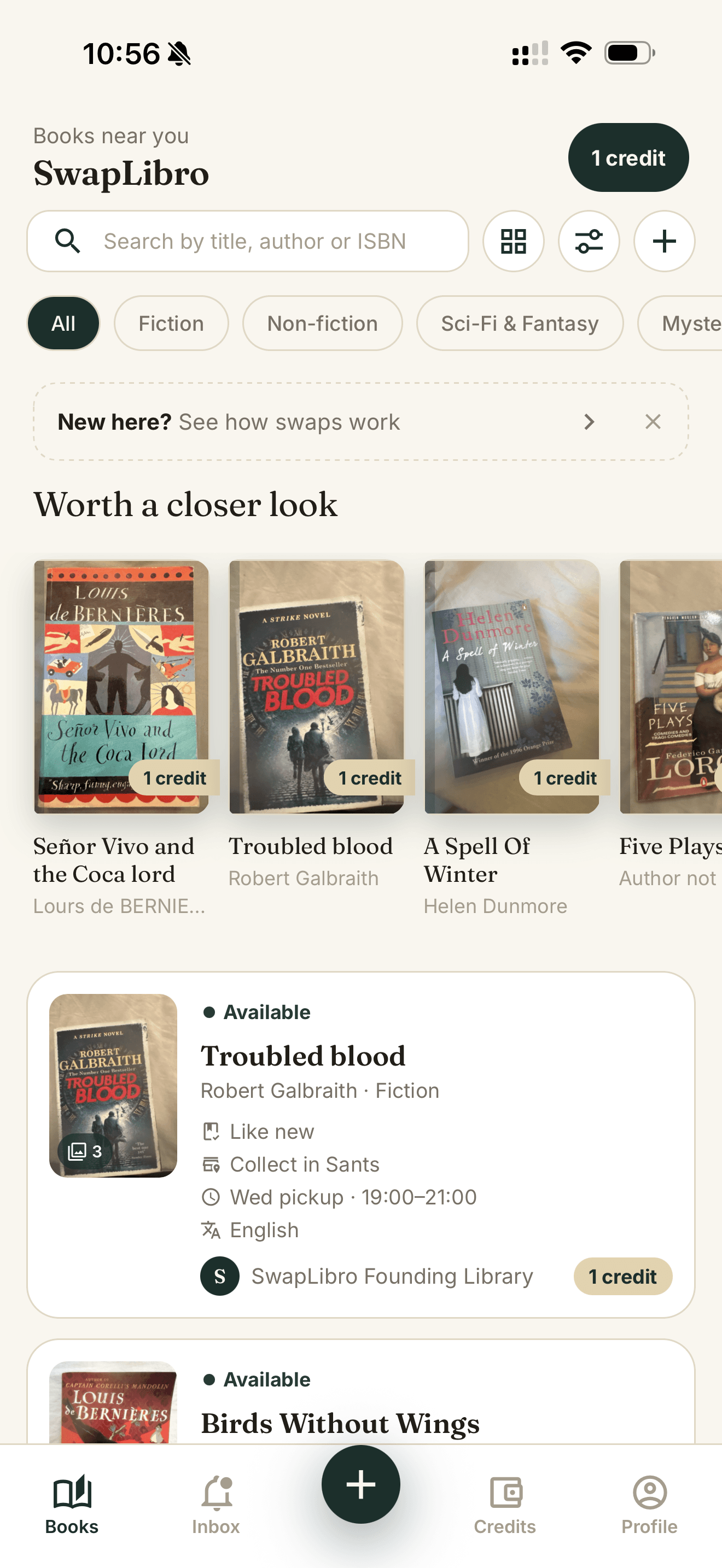 SwapLibro books near you discovery screen